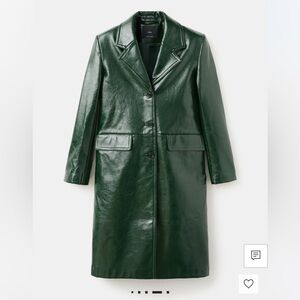 Mango LONG FAUX-LEATHER COAT